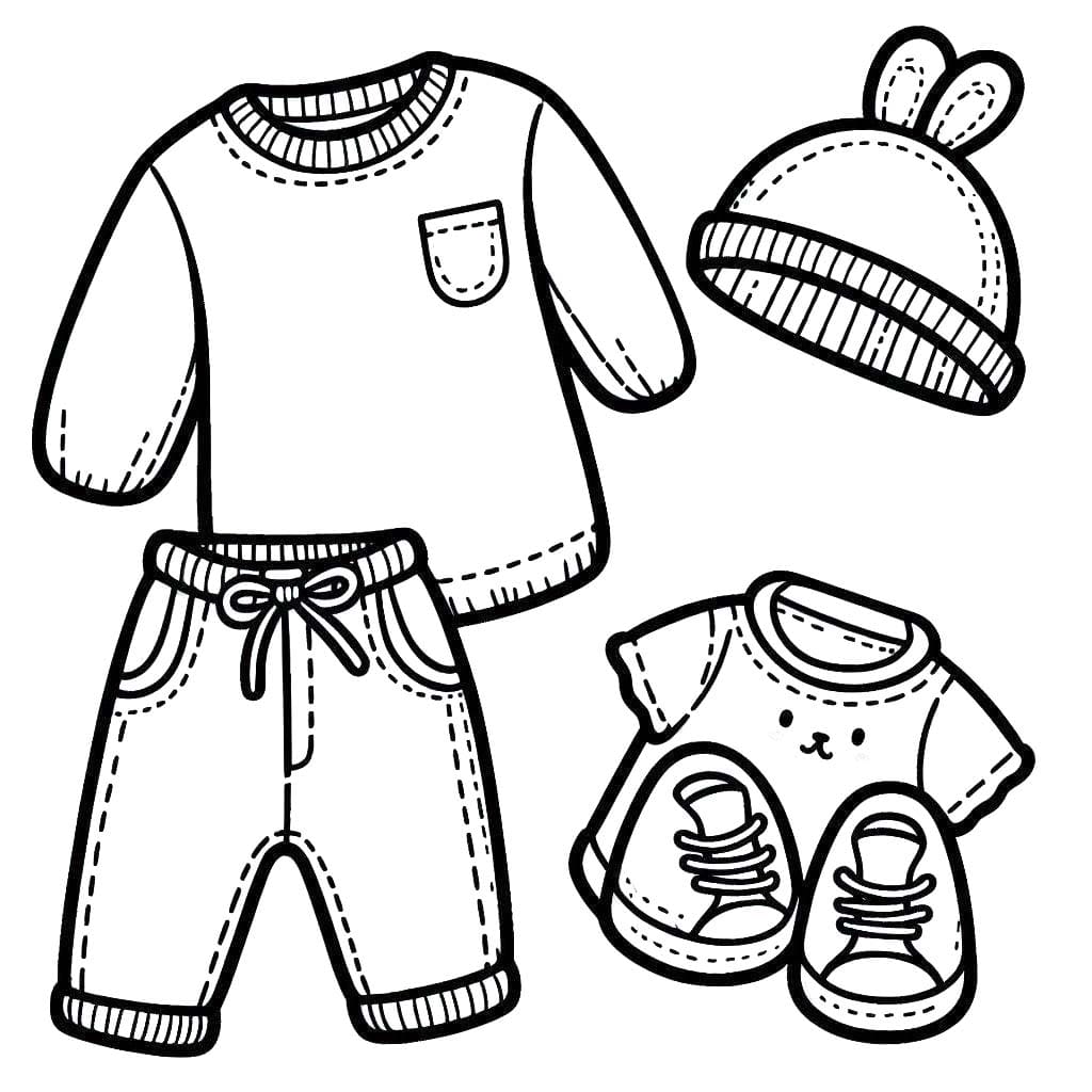 Teken gratis kleding bij kinderen