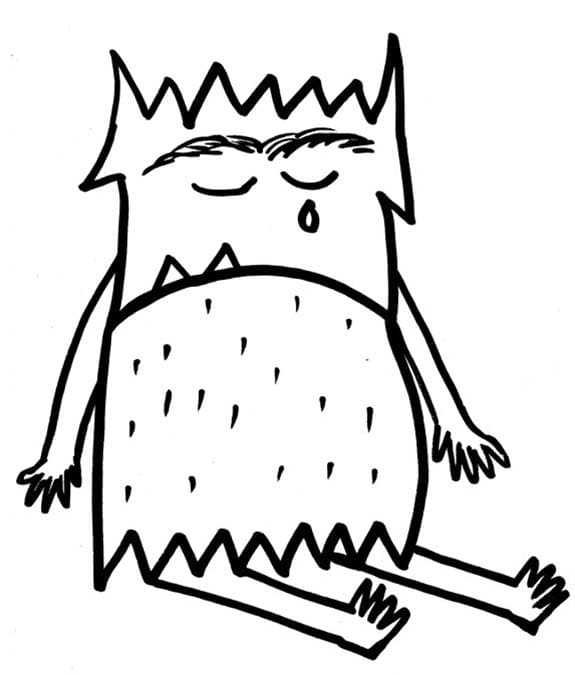Teken Het Kleurenmonster basis voor kinderen