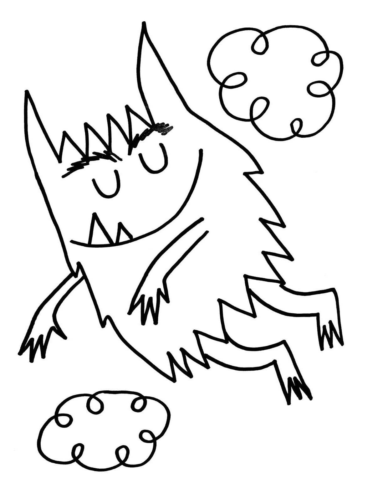 Teken Het Kleurenmonster in kinderen
