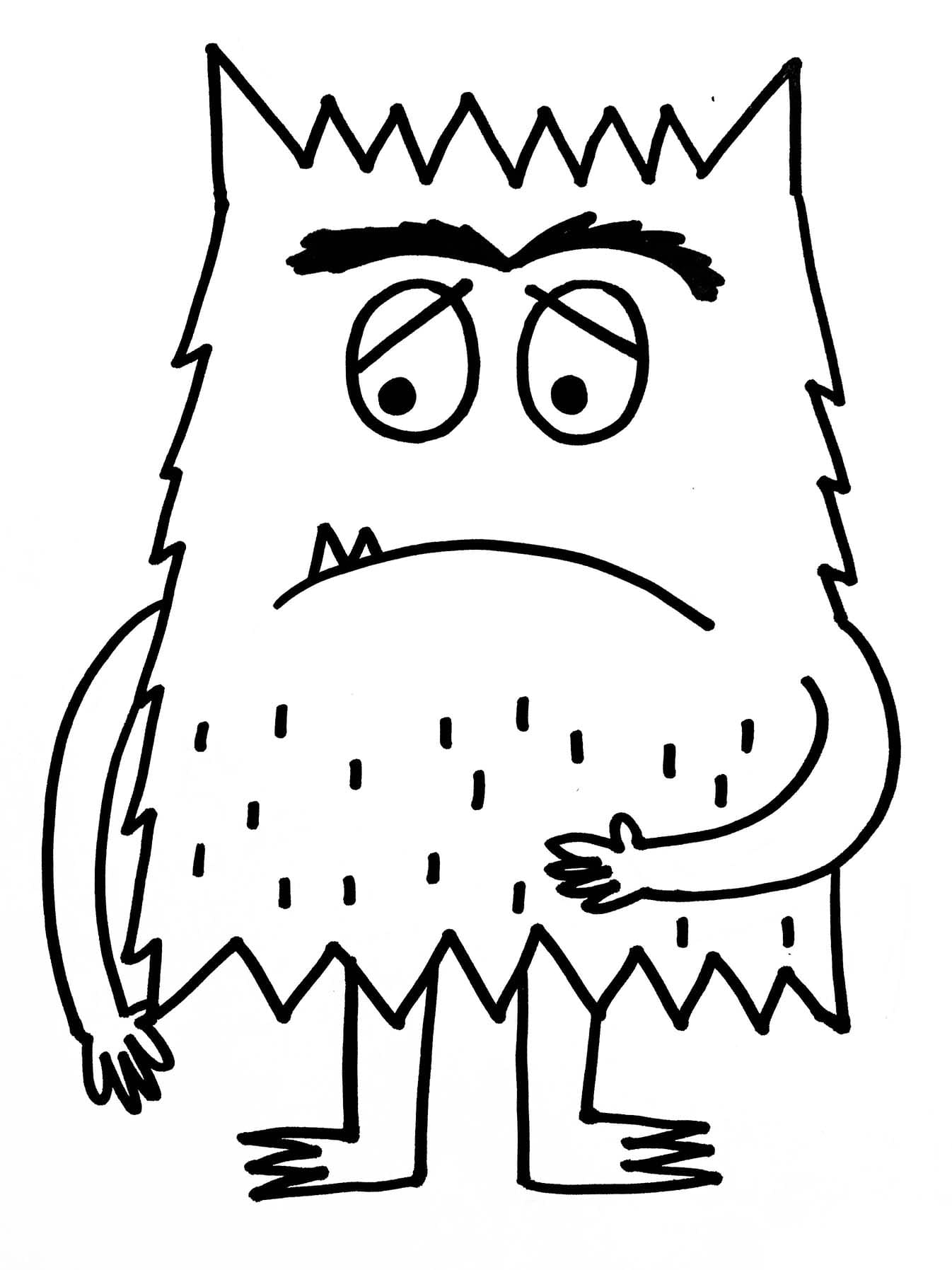 Teken Het Kleurenmonster printbaar