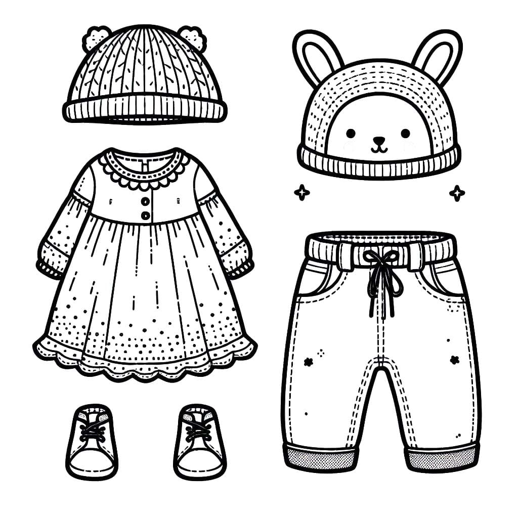 Teken kleding bij kinderen