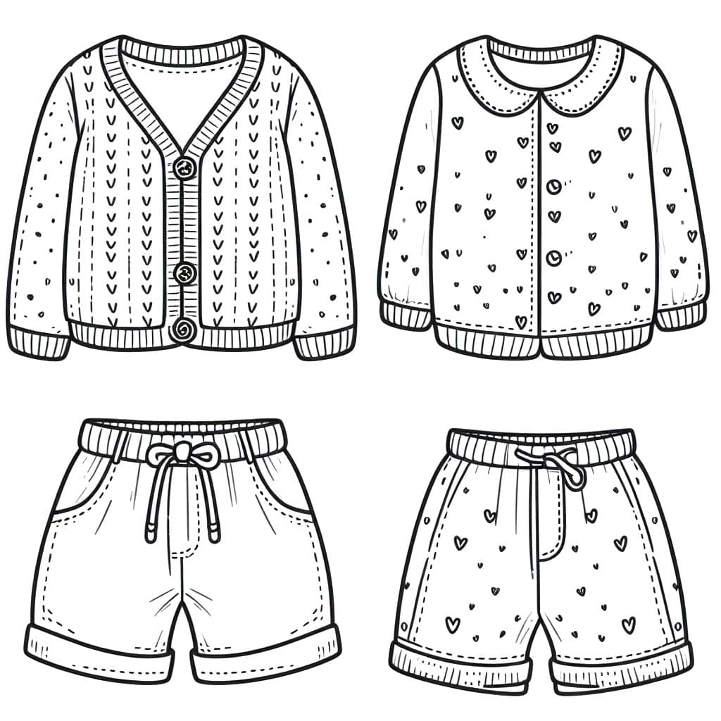 Teken kleding eenvoudig bij kinderen