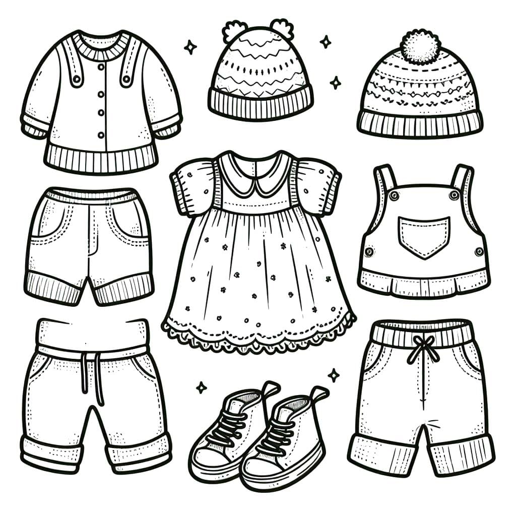 Teken kleding eenvoudig
