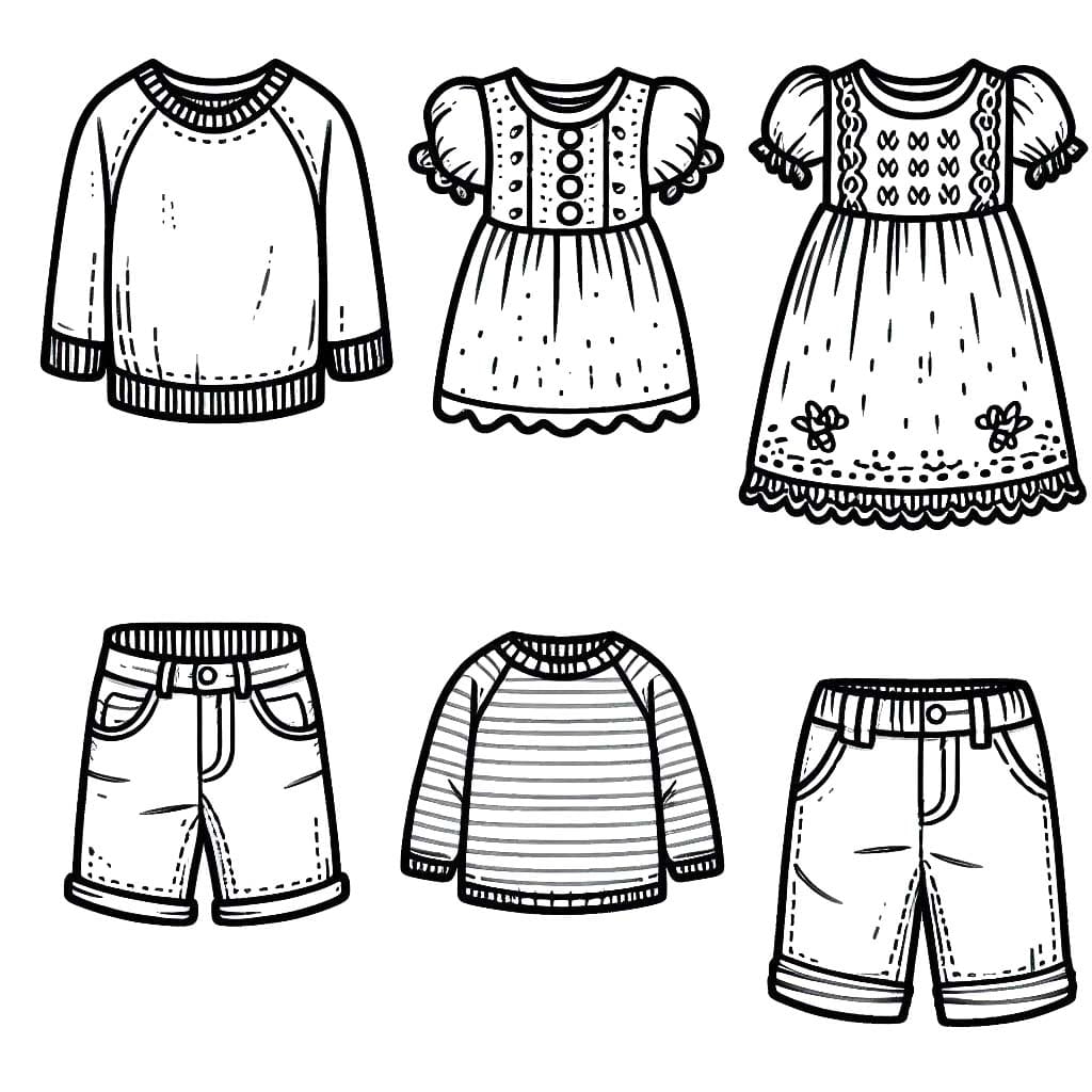 Teken kleding simpel
