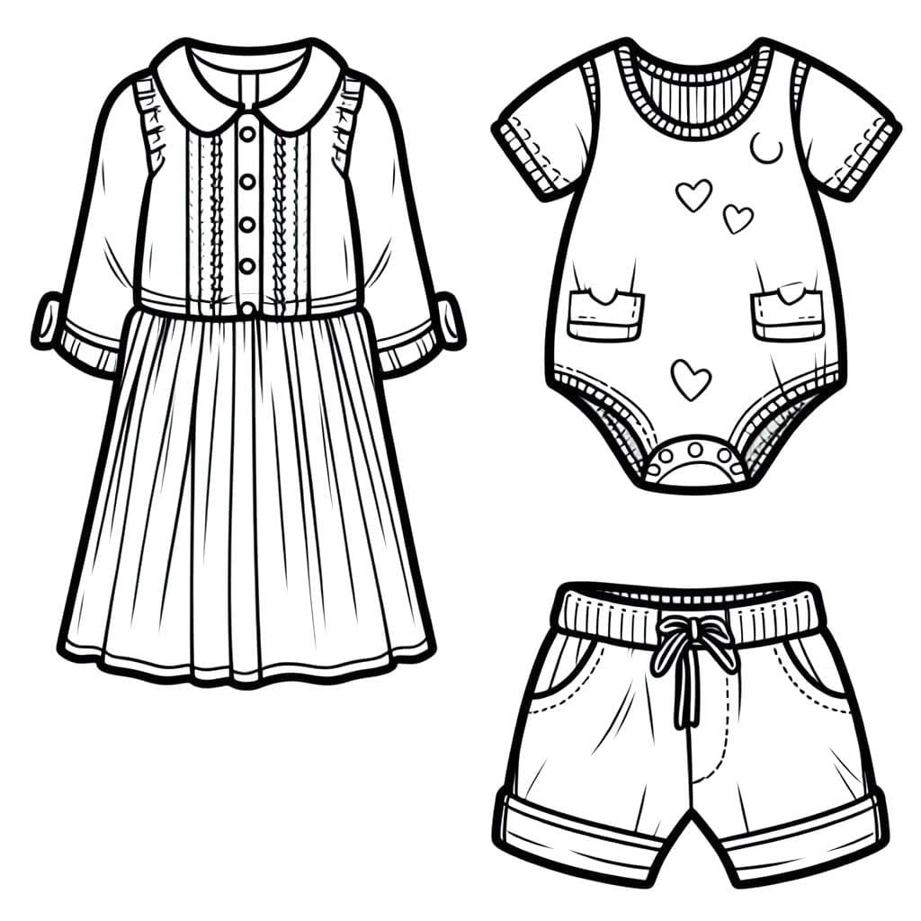 Teken kleding voor kinderen