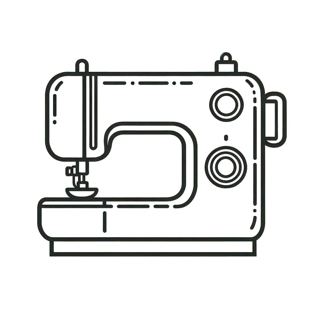 Teken Naaimachine gratis afdrukbaar