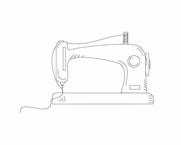 Teken Naaimachine gratis