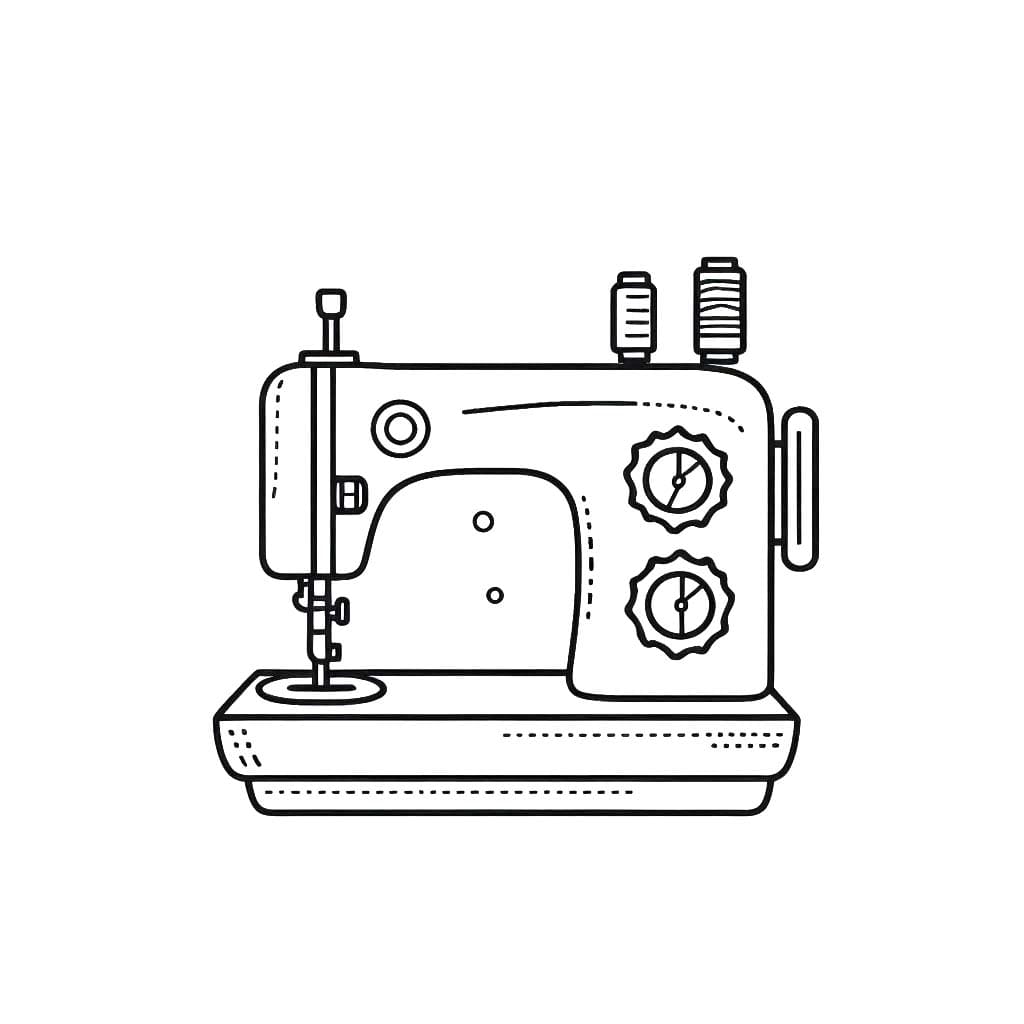 Teken Naaimachine voor kinderen