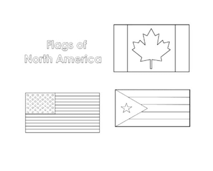 Teken Noord Amerika heel simpel