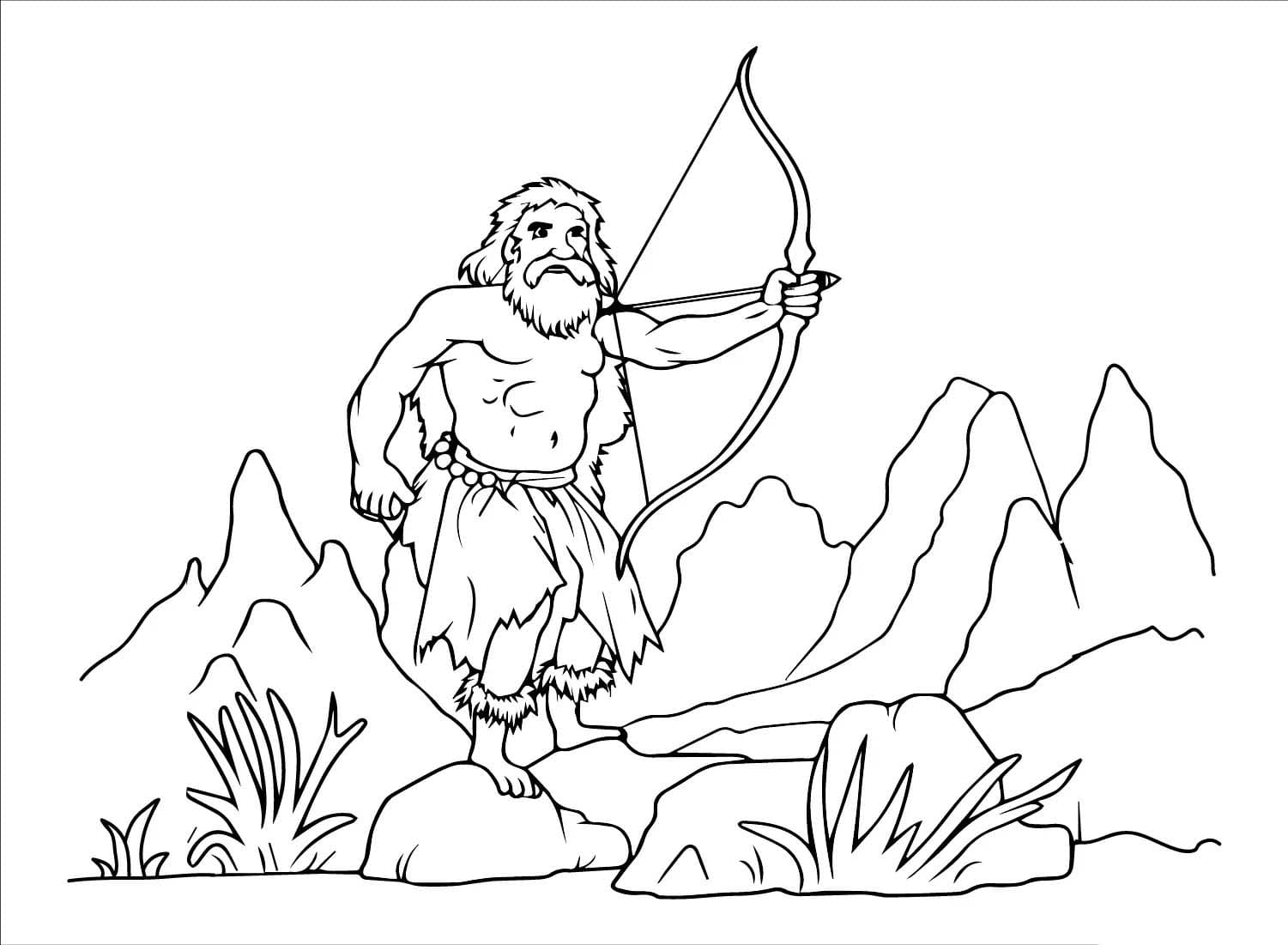 Teken Prehistorie gratis afdrukbaar