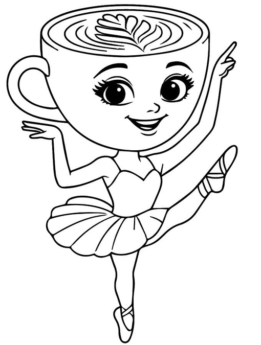 Tekenen Ballerina Cappuccina in Brainrot