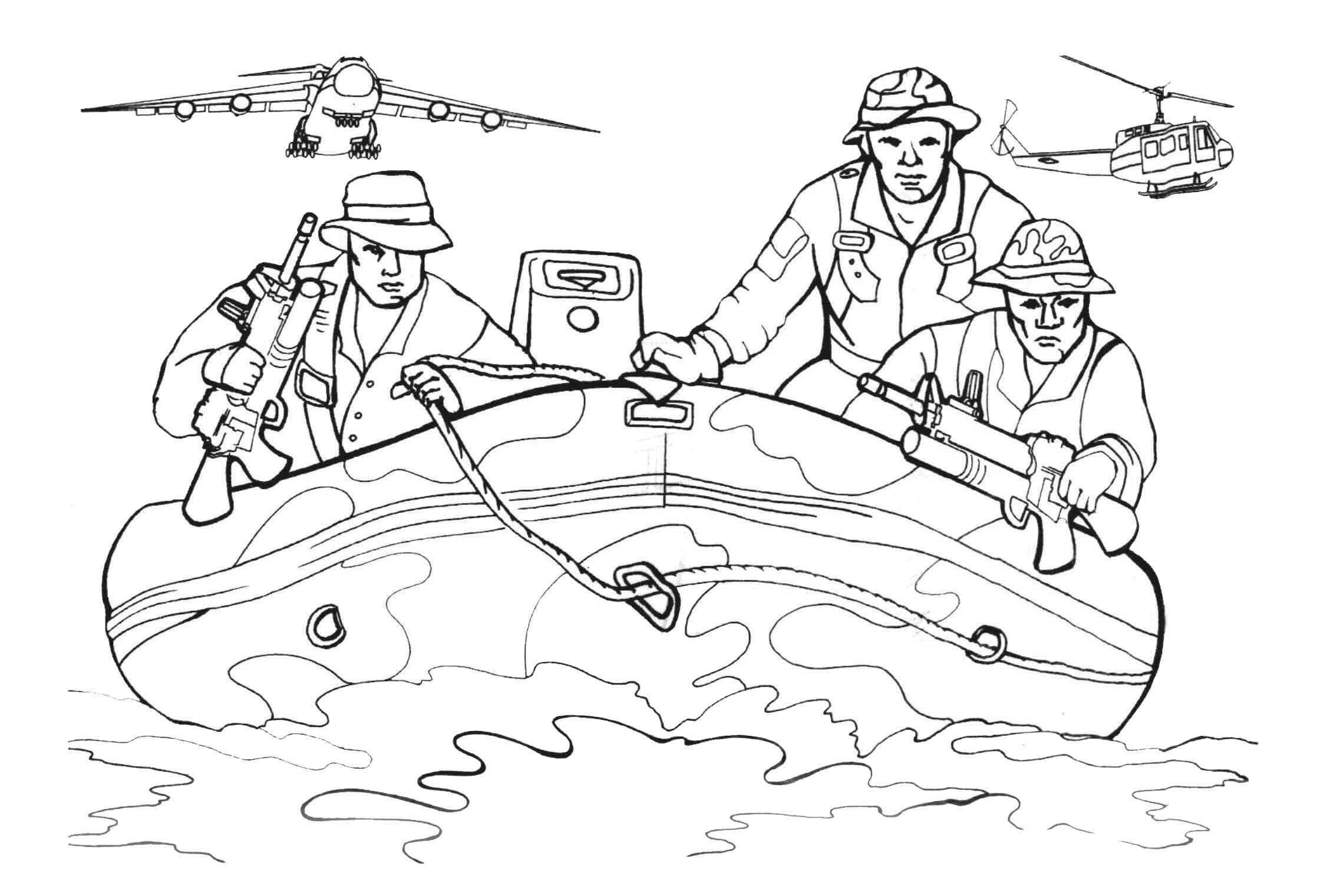 Tekenen Militair gratis voor kinderen