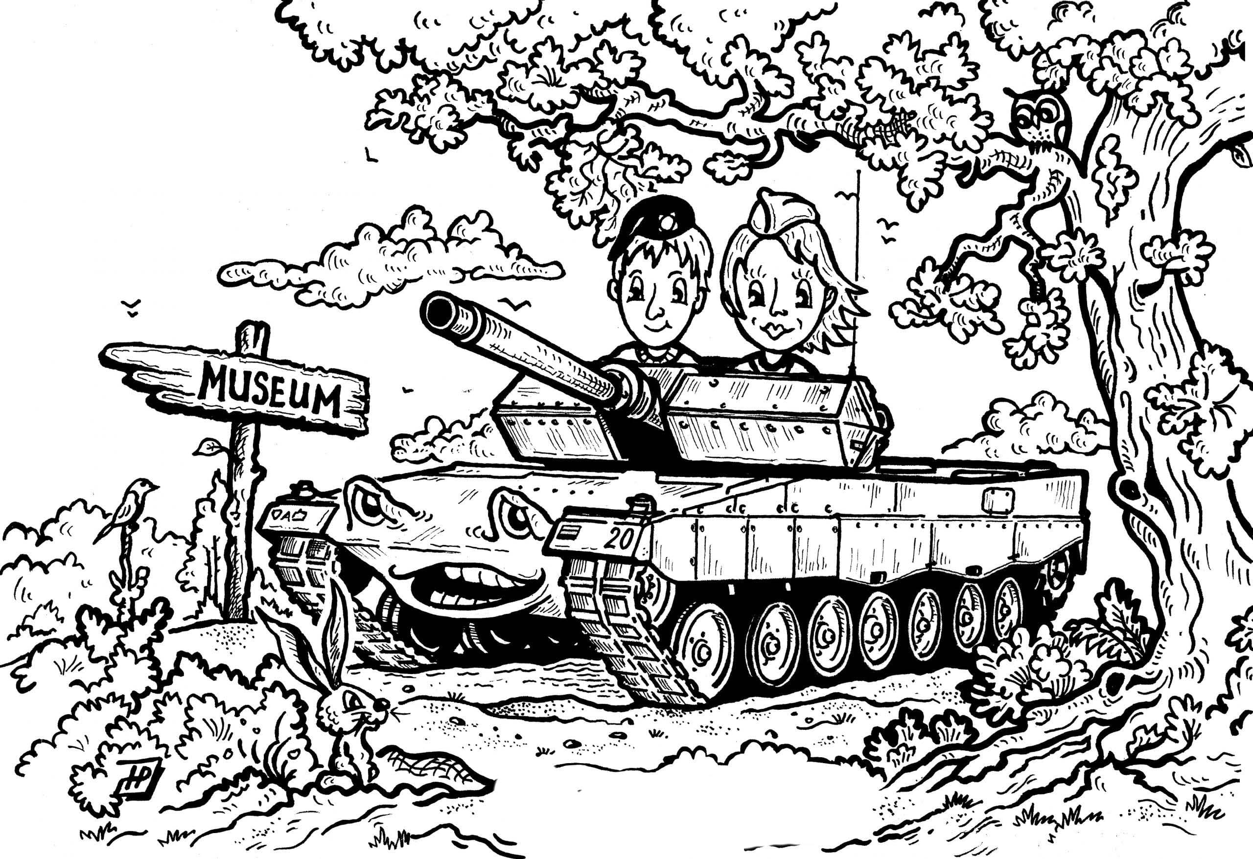 Tekenen Militair voor kinderen
