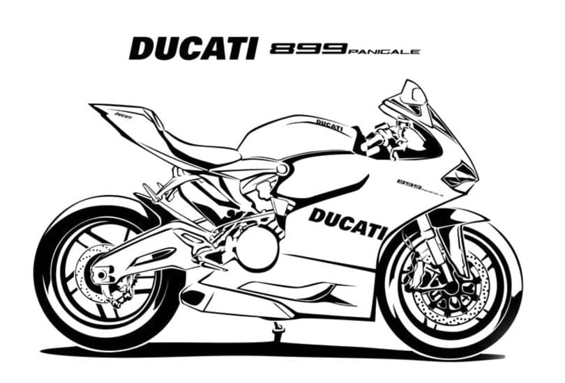 Tekening Afbeelding motor ducati