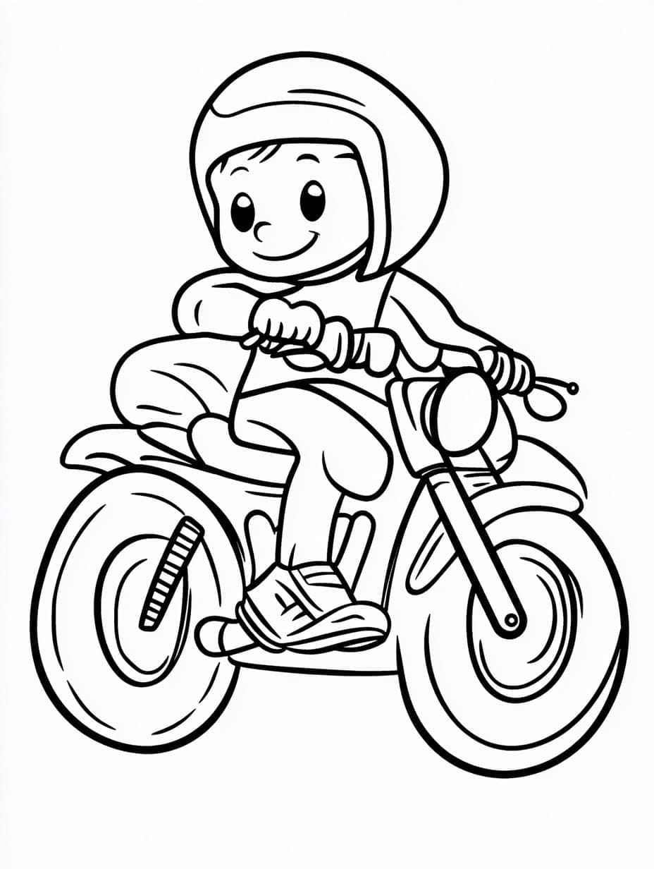 Tekening Afbeelding motor peuter