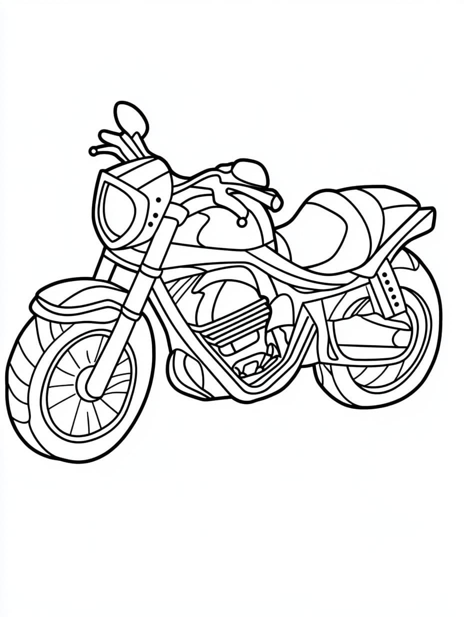 Tekening Afbeelding motorfiets