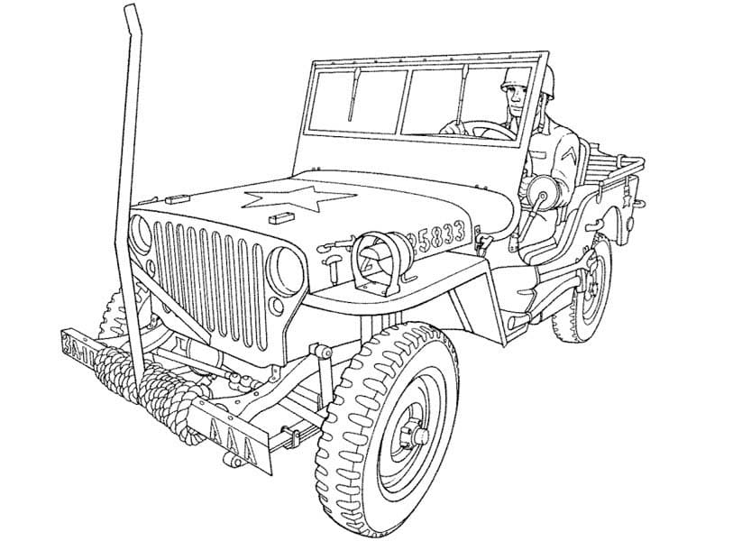 Tekening Militair gratis