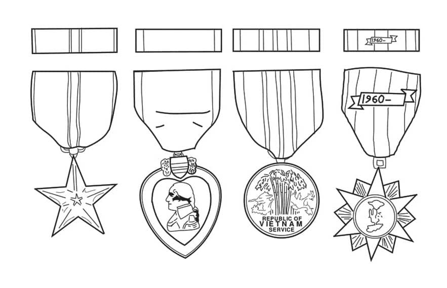Tekening Militair voor kinderen
