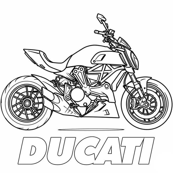 Tekening motor ducati gratis