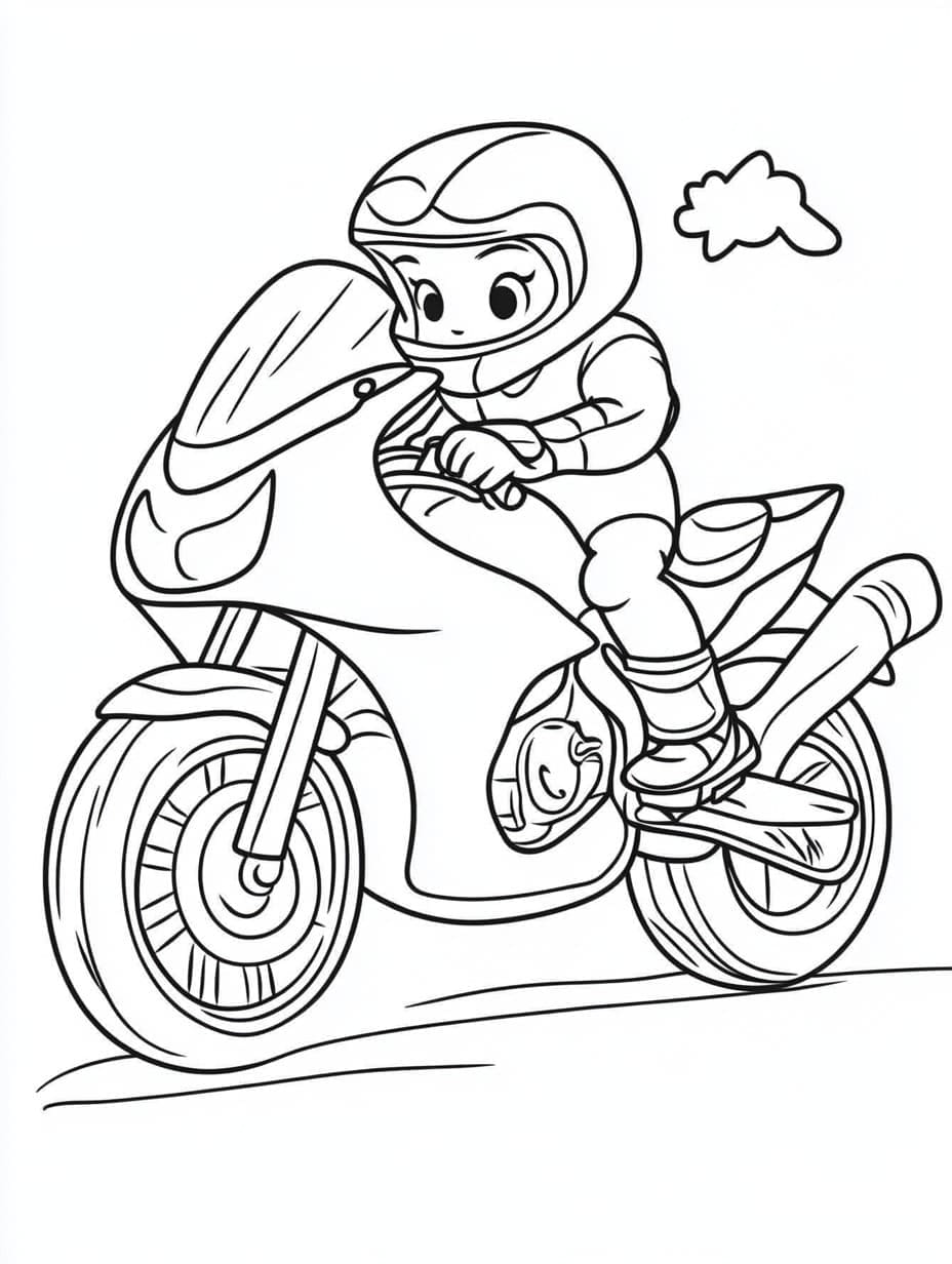 Tekening motor peuter afdrukbaar