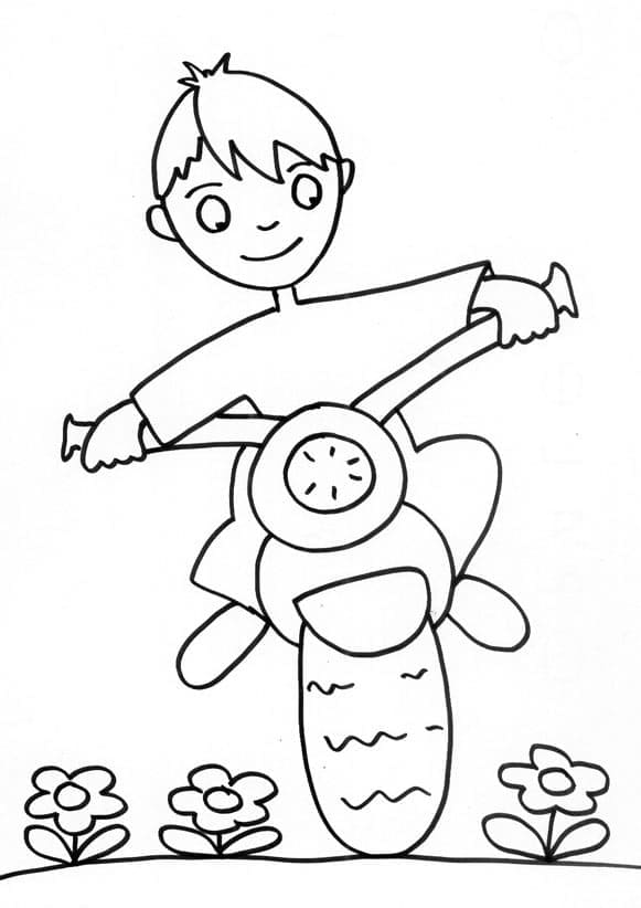Tekening motor peuter gratis afdrukbaar
