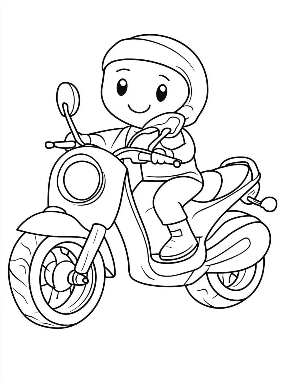 Tekening motor peuter gratis