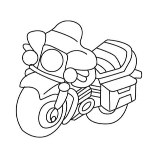 Tekening motoren gratis afdrukbaar