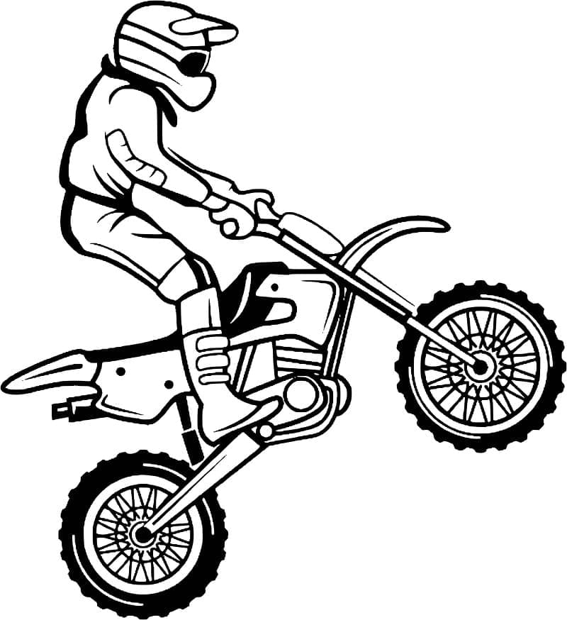 Tekening motorrijder gratis