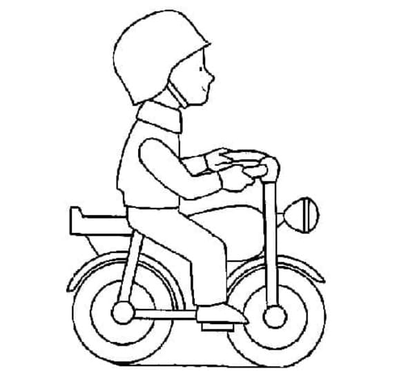 Tekening motorrijder
