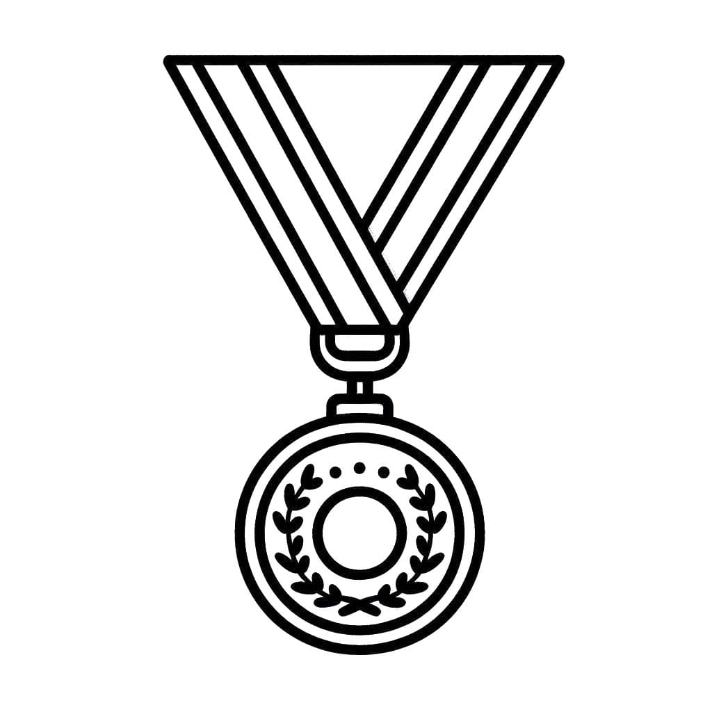 Tekening van een afdrukbare medaille