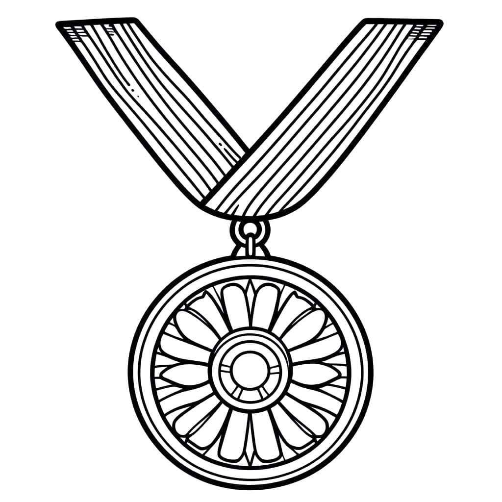 Tekening van een medaille bij kinderen
