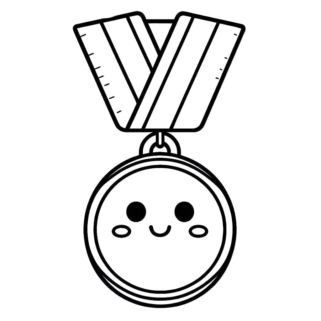 Tekening van medaille gratis