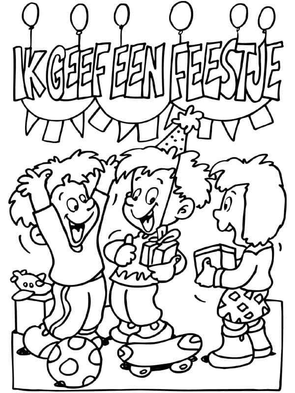Afbeelding feest verjaardag gratis afdrukbaar
