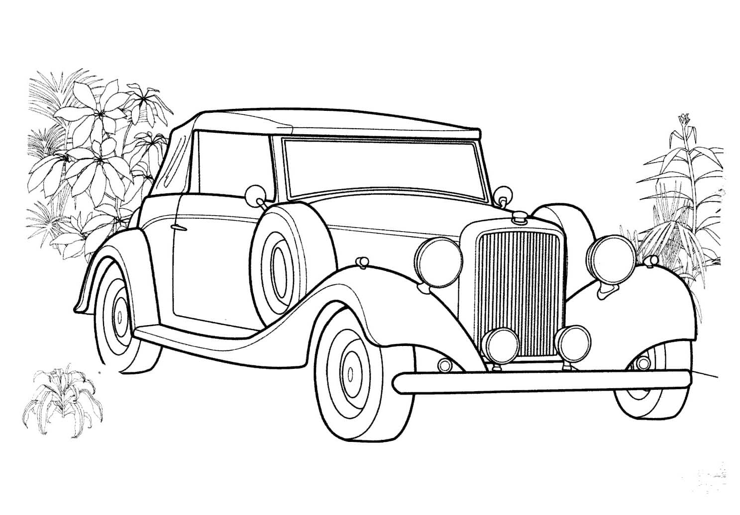Afbeelding oldtimer afdrukbaar