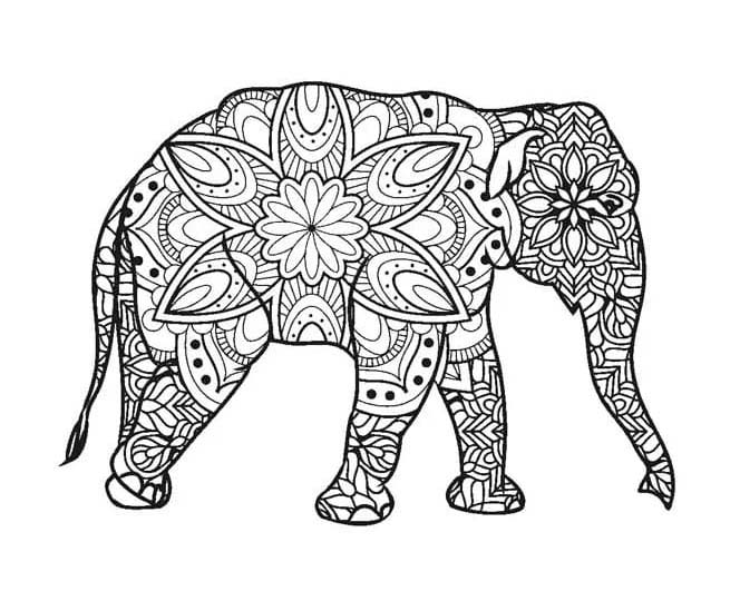 Afbeelding olifant mandala