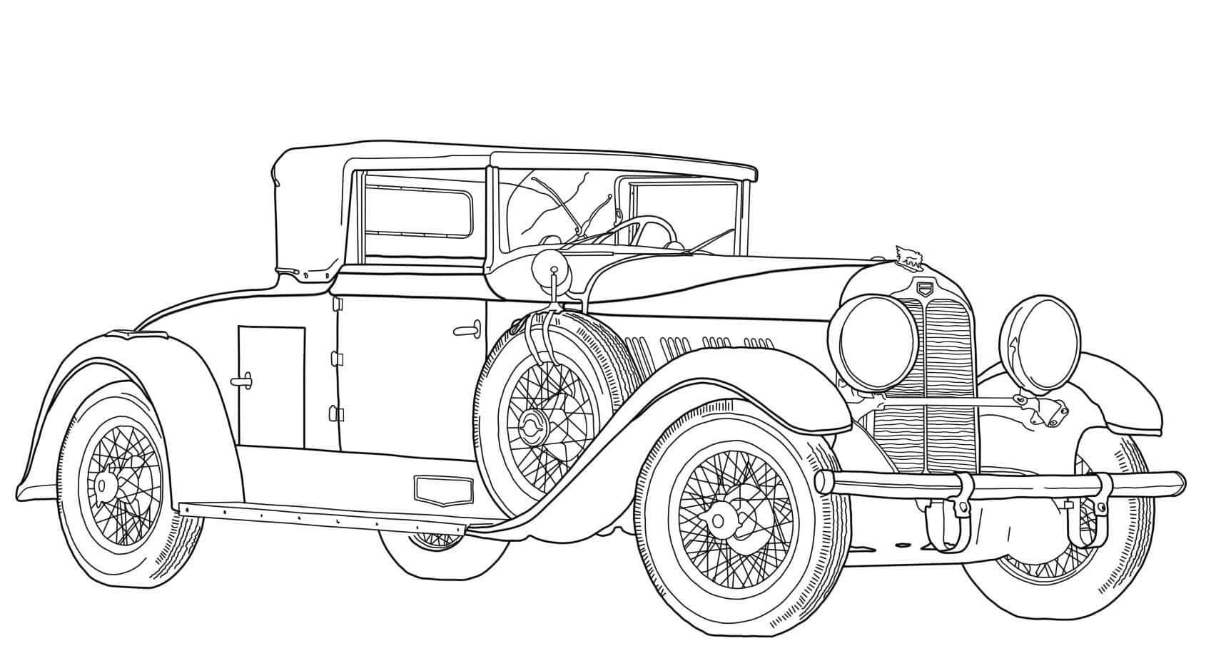 Oldtimer afdrukbaar voor kinderen
