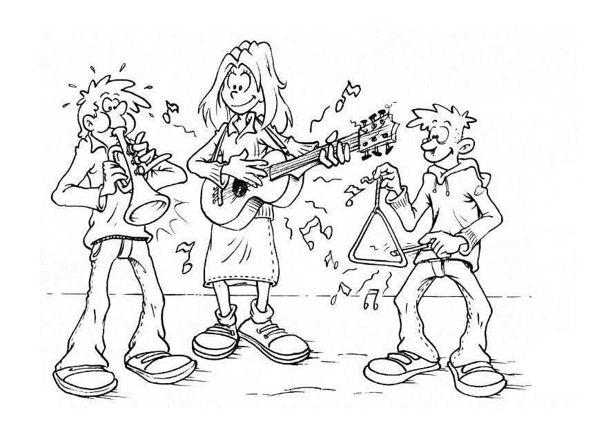 Orkest printbaar voor kinderen