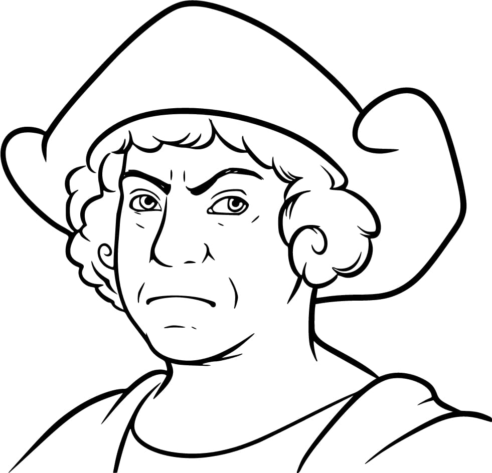 Teken Christopher Columbus gratis voor kinderen