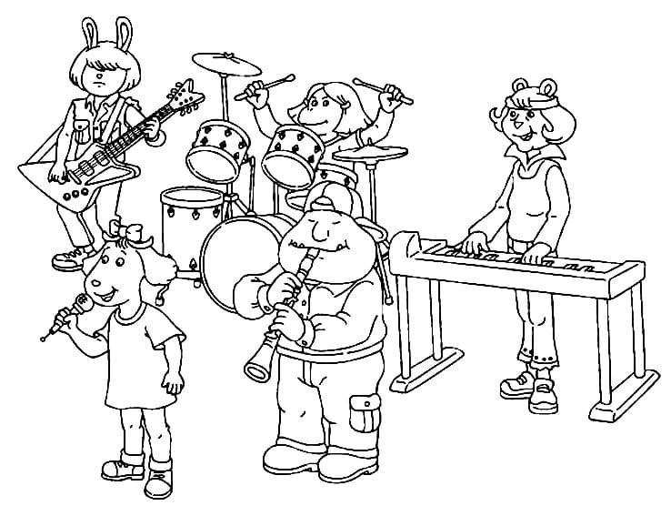 Teken Orkest printbaar