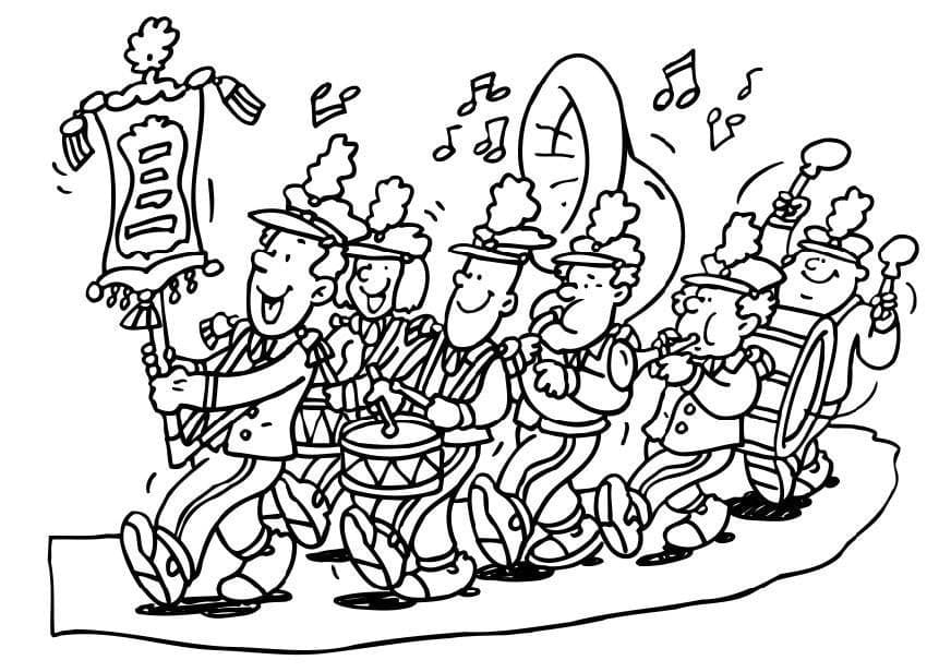 Teken orkest printbaar voor kinderen