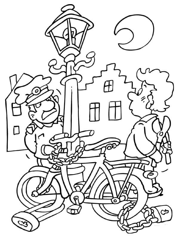 Tekenen fietsenmaker gratis afdrukbaar