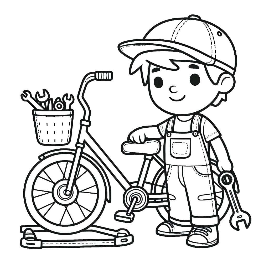 Tekenen fietsenmaker gratis