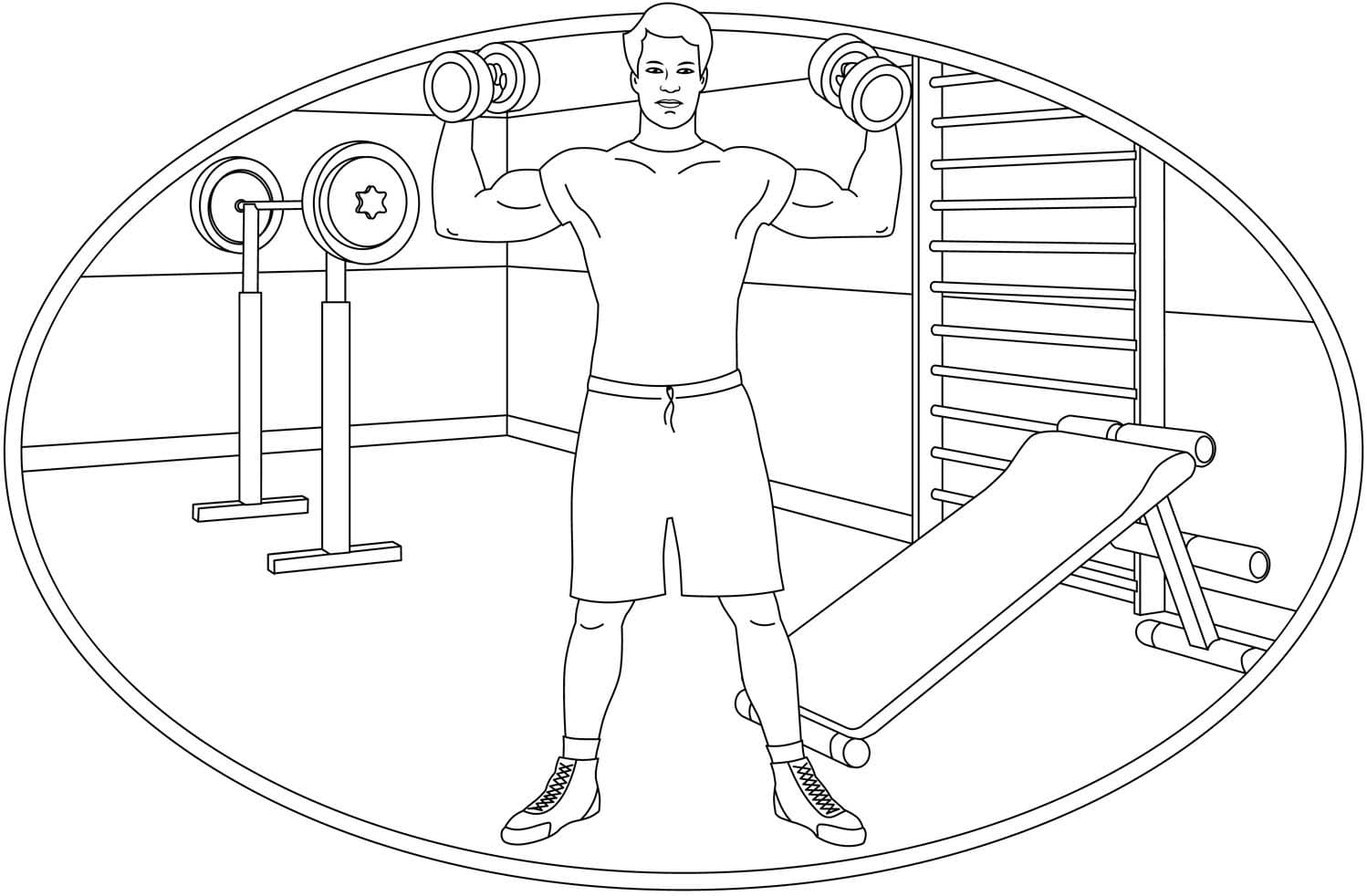 Tekenen Fitness afdrukbaar