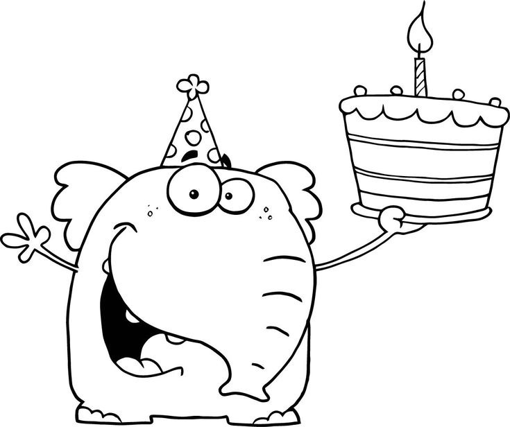 Tekenen olifant verjaardag
