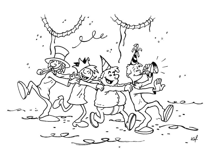 Tekening Feest gratis