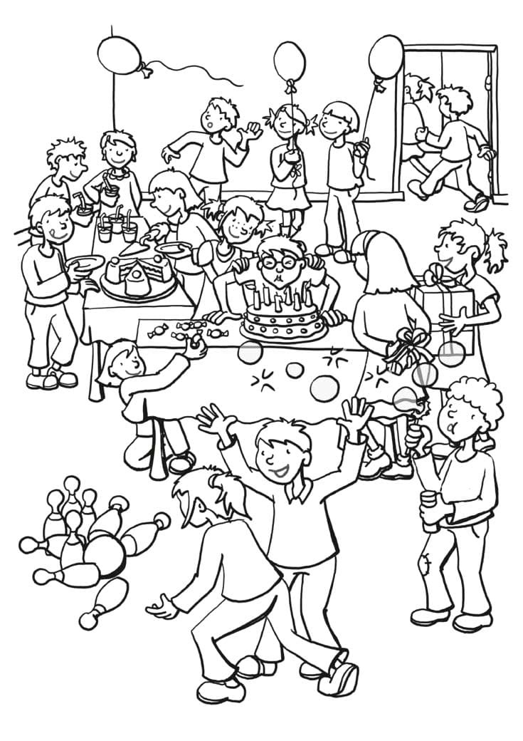 Feest Kleurplaten Kinderen Kleurplaat Feest Kleurplaten Kinderen Kleurplaat