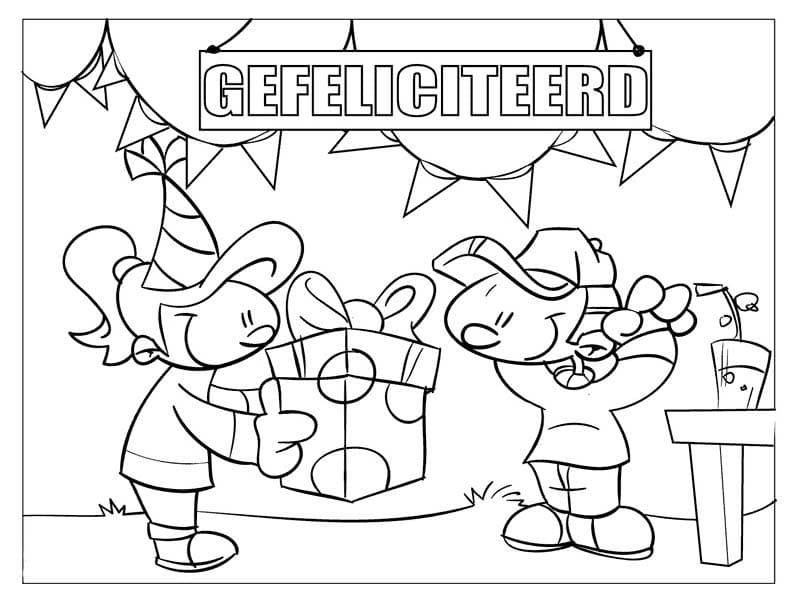 Tekening feest verjaardag basis