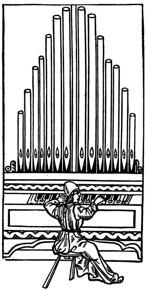Tekening Orgel afdrukbaar