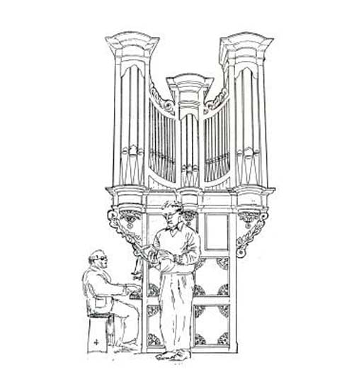 Tekening Orgel afdrukbaar voor kinderen