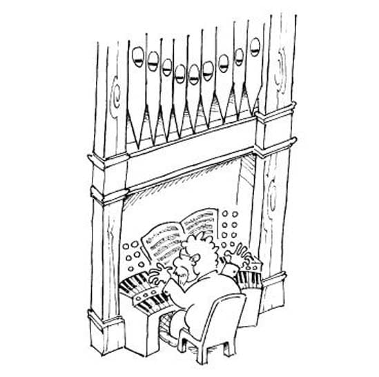 Tekening Orgel gratis afdrukbaar